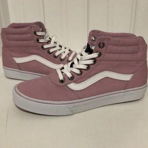 Mauve/pink high top vans
